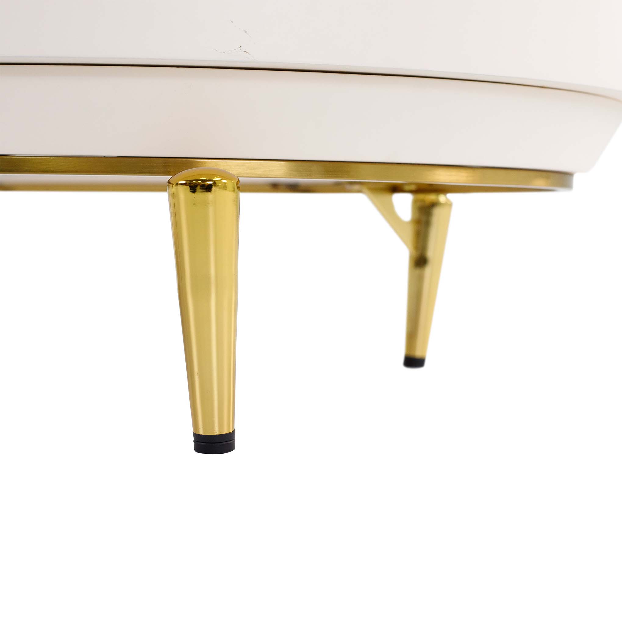 <b> Calist Oval Sintered Stone Coffee Table With Metal Leg </b><br>L1300 X W700 X H400 MM