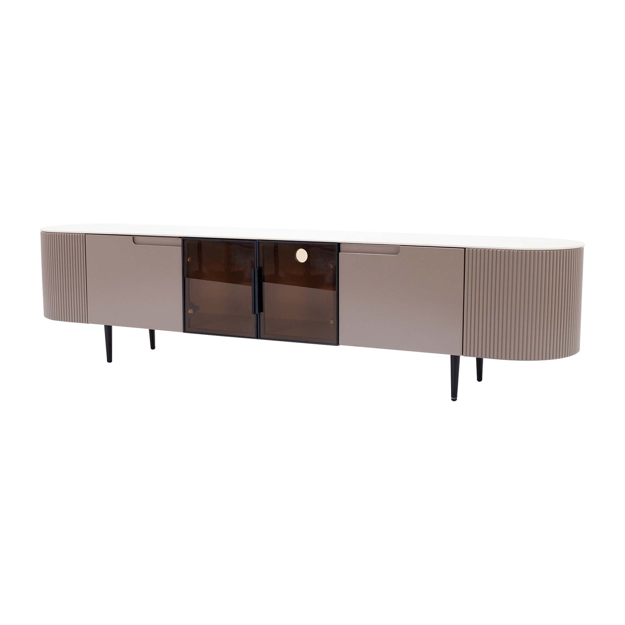 <b> Mecal Sintered Stone TV Cabinet With Carbon Steel Leg </b><br>L2000 X W400 X H480 MM