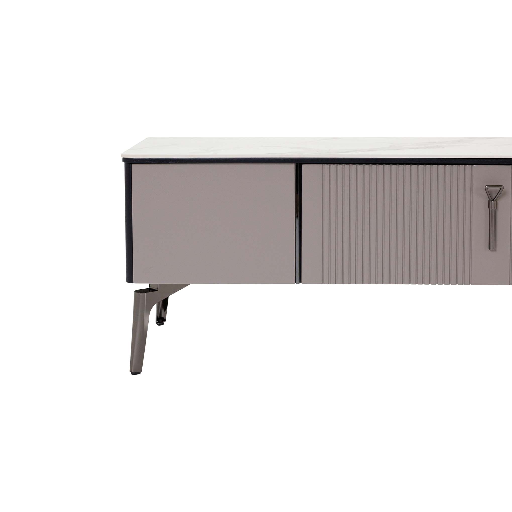 <b> Rhoda Sintered Stone TV Cabinet With Metal Leg </b><br>L2000 X W400 X H410 MM