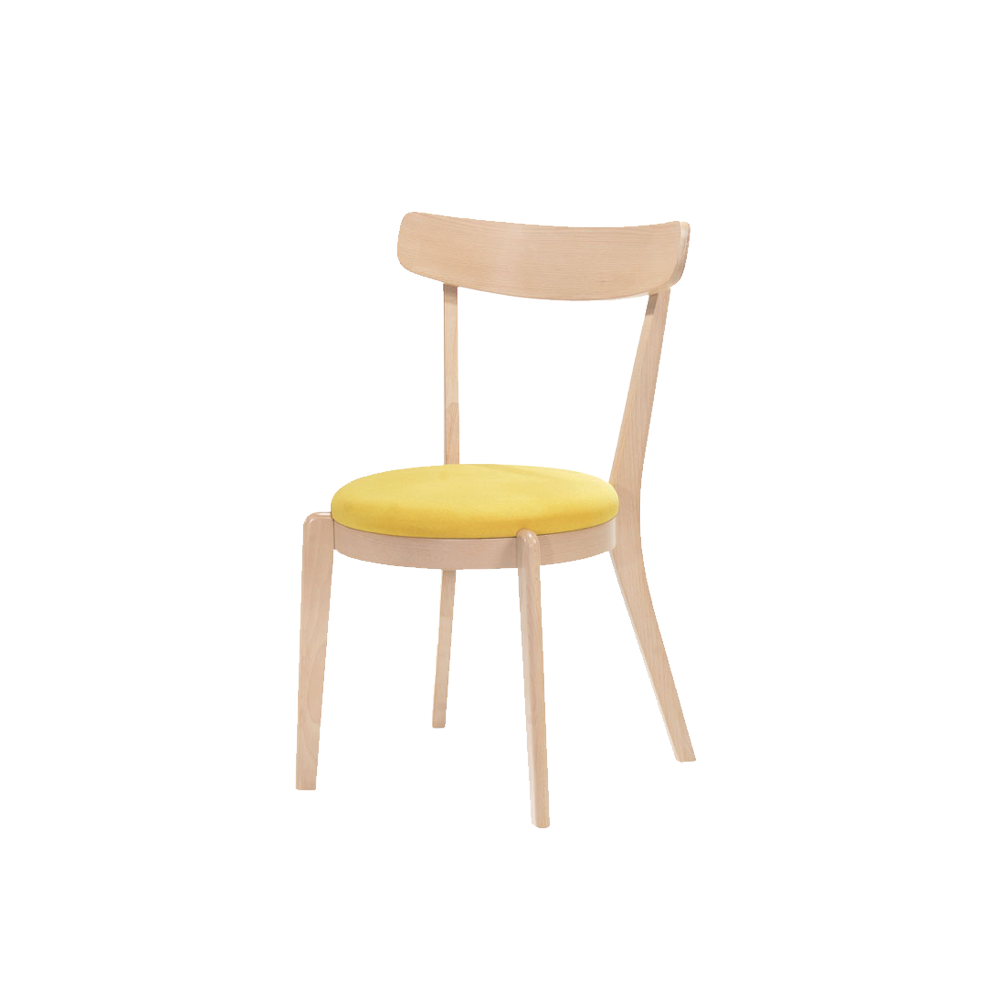 Oki Wooden Dining Chair with Cushion Seat