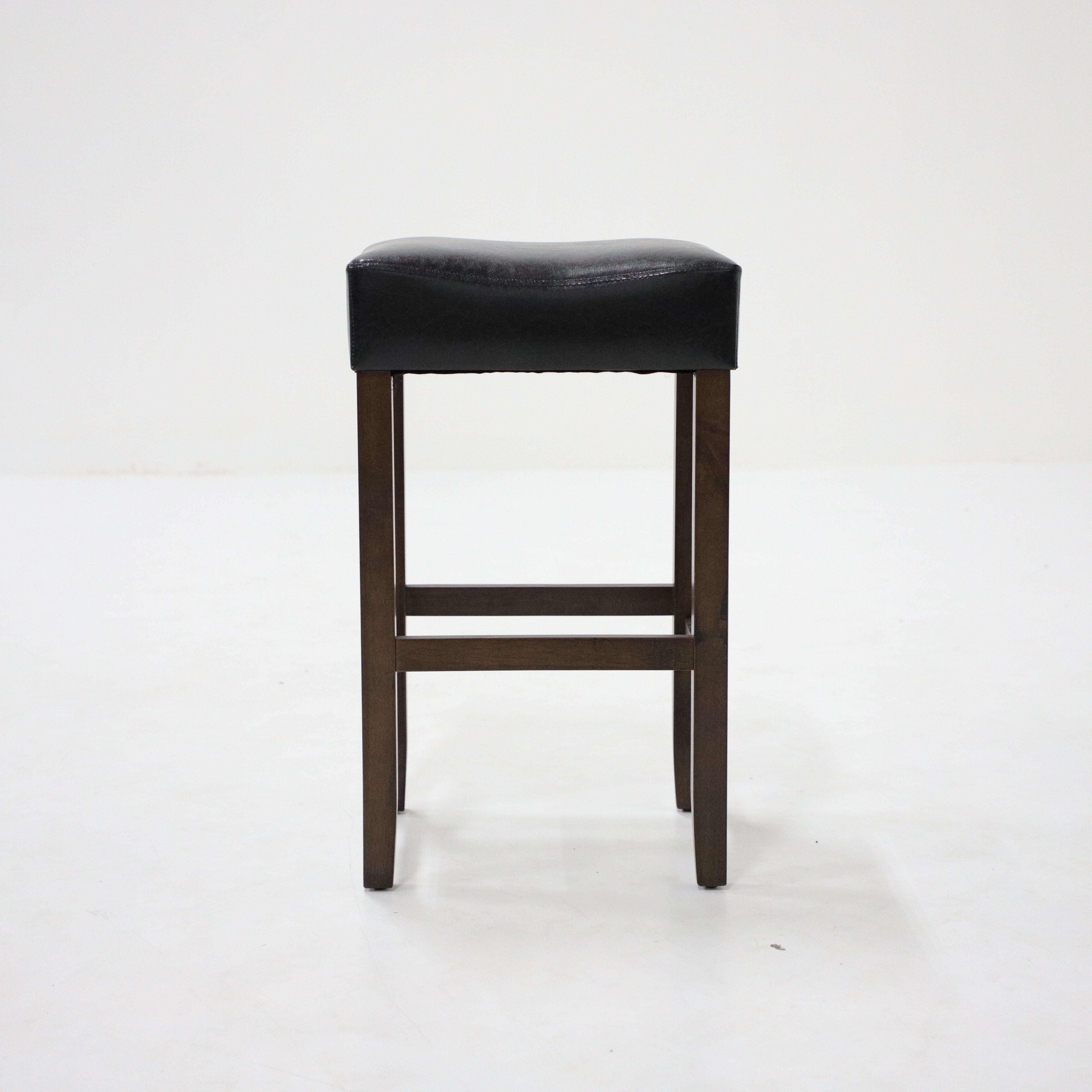 <b>Hassock Wooden Bar Stool with PU Seat</b><br>L465 X D400 X H760MM
