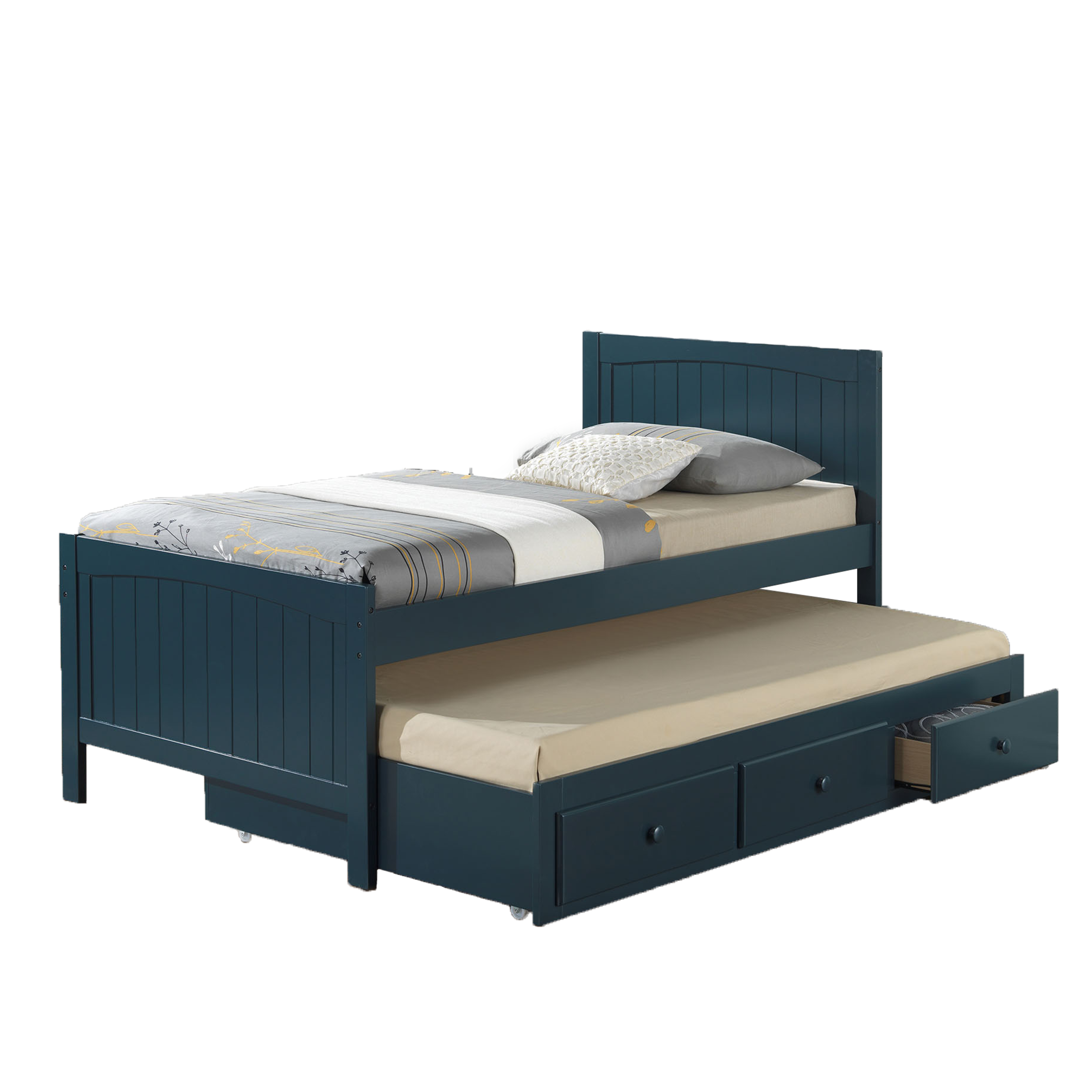 Blue Hella Captain Bed with Underbed and Storage Drawers from Recafi Furniture