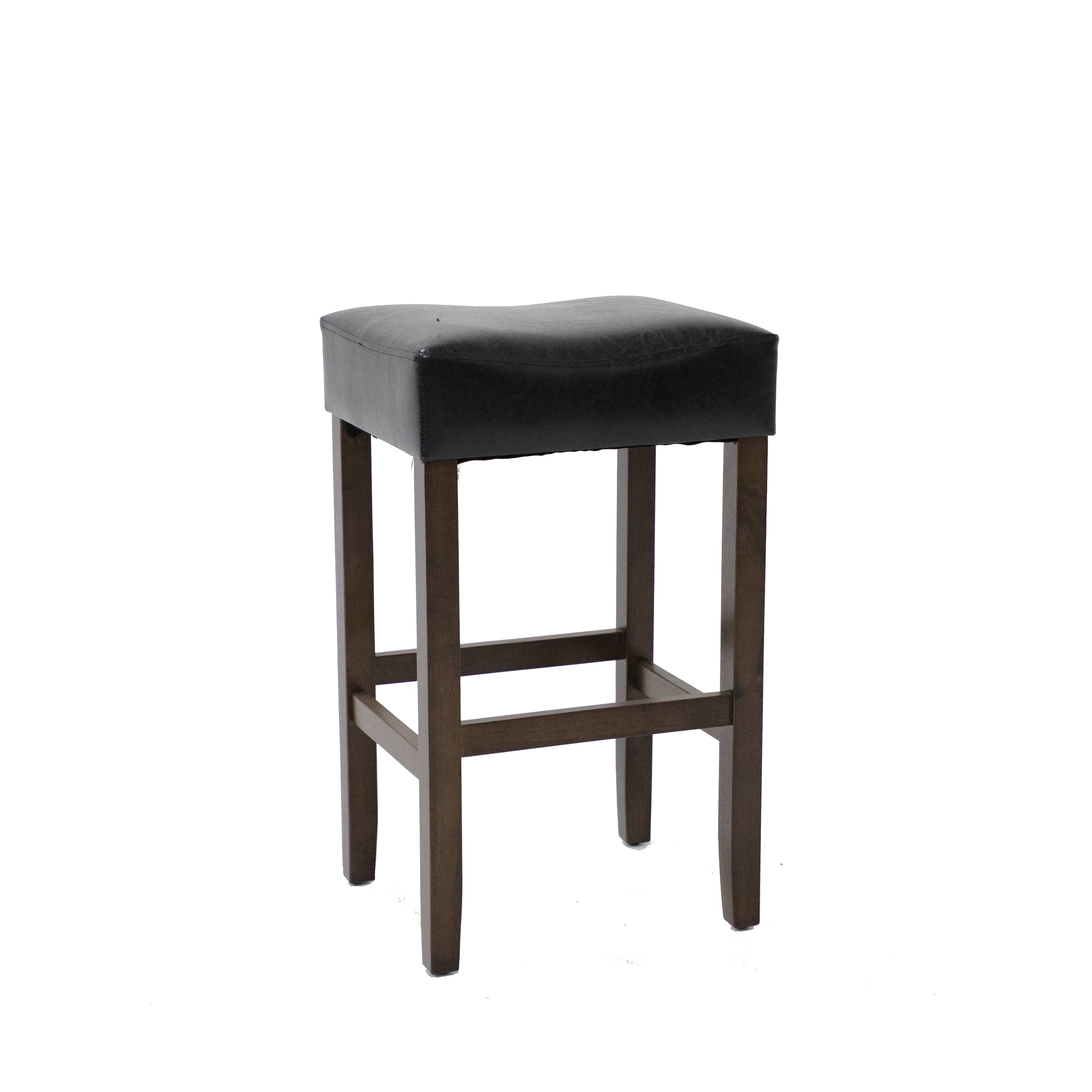 <b>Hassock Wooden Bar Stool with PU Seat</b><br>L465 X D400 X H760MM